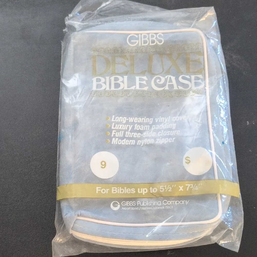 Blue Vinyl Bible Cover NWT